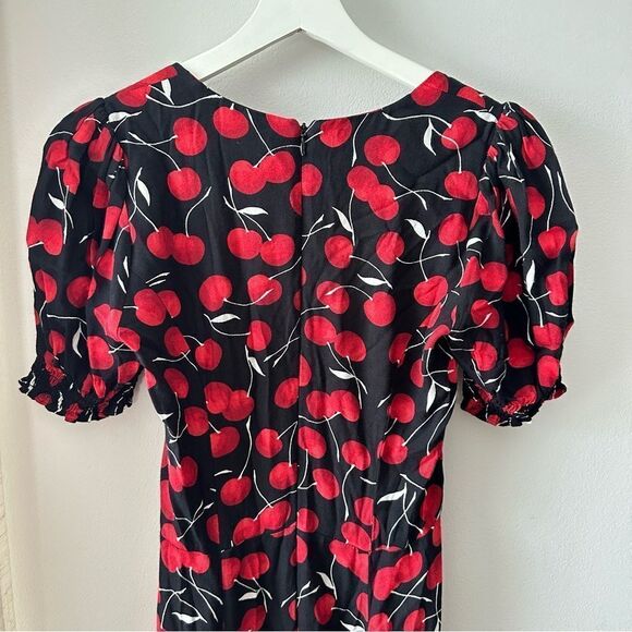 Reformation Lacey Dress Cherry Print - Picture 5 of 9